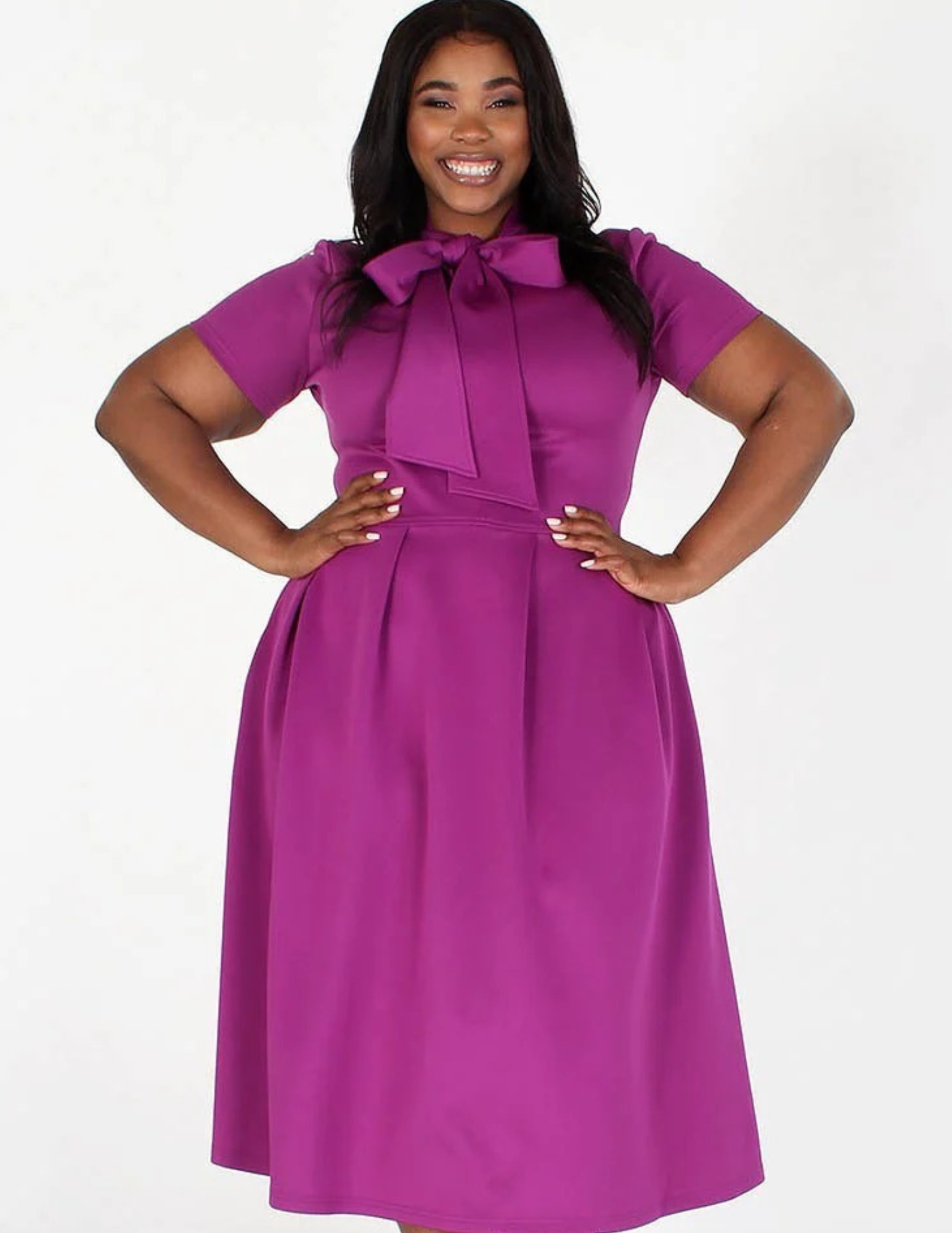 Modest Bow Tie Dress | Your Style Clothing – YourStyleClothing