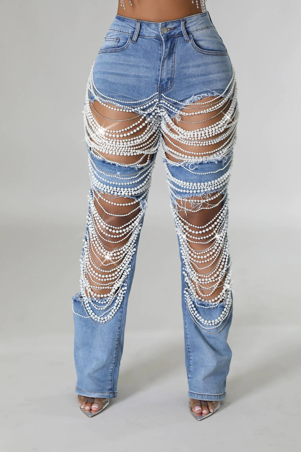 Pearl Detail Jeans
